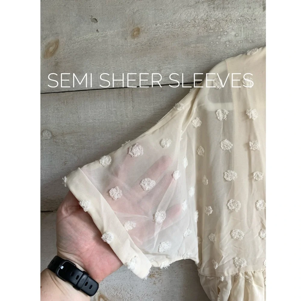 Ivory jacquard babydoll mini - Picture 8 of 8